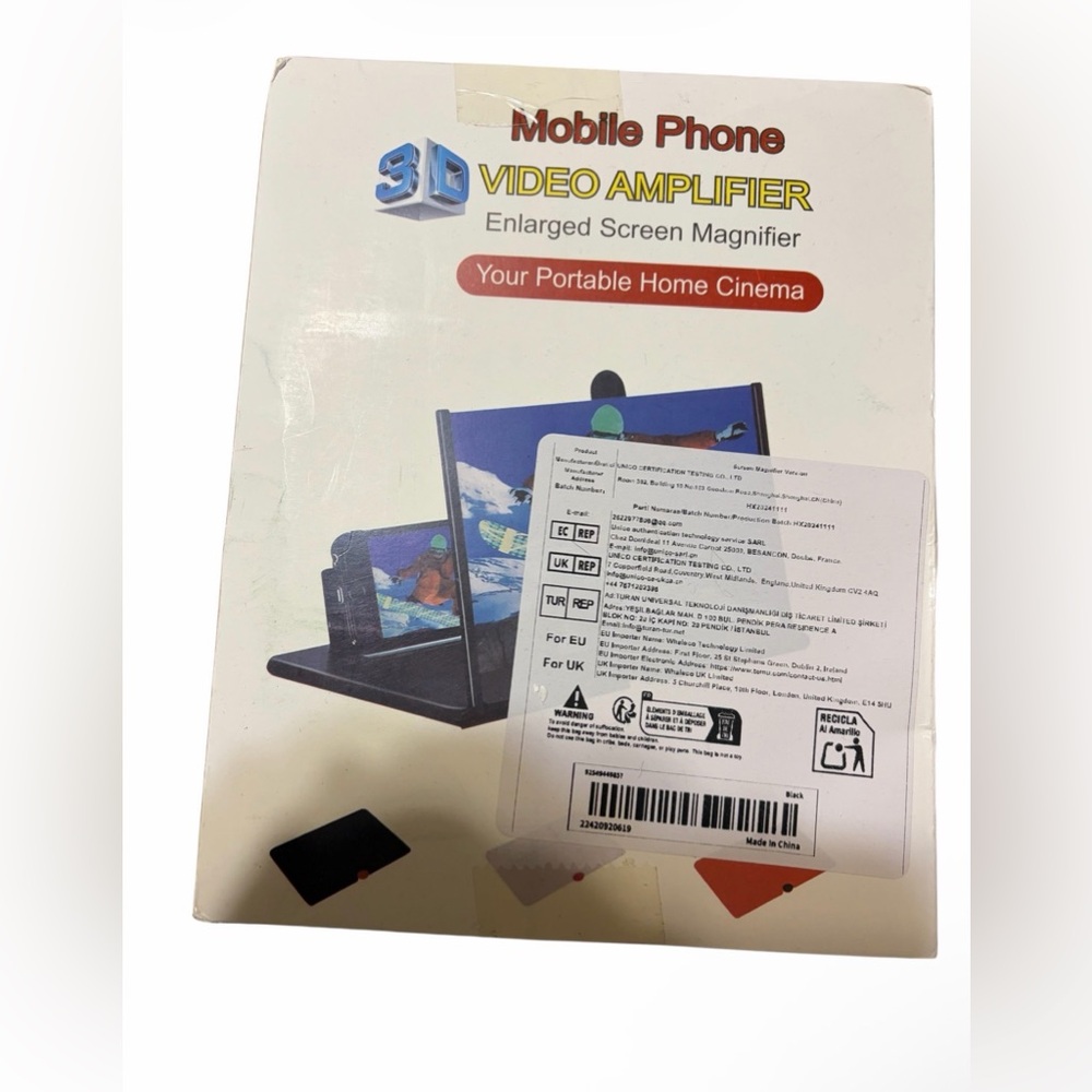 3D Video Amplifier Mobile Phone Screen Magnifier